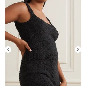 Skims Cozy Knit Bouclé Tank - Onyx
